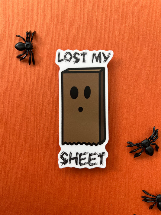 Lost My Sheet Ghost Sticker
