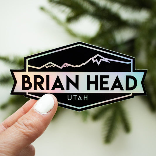 Brian Head Utah Holographic Sticker