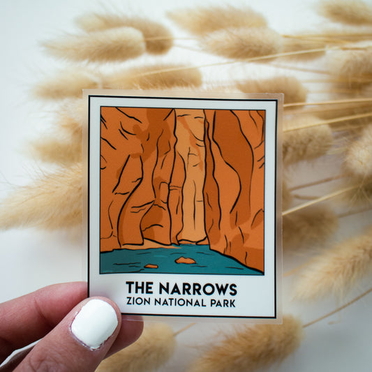 The Narrows Snapshot | Zion National Park Clear Sticker