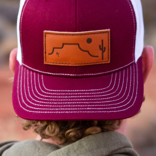 Desert Sands Red Leather Patch Hat