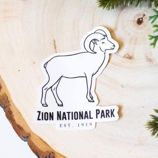 Zion Ram Clear Sticker
