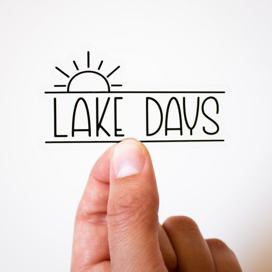 Lake Days Clear Sticker