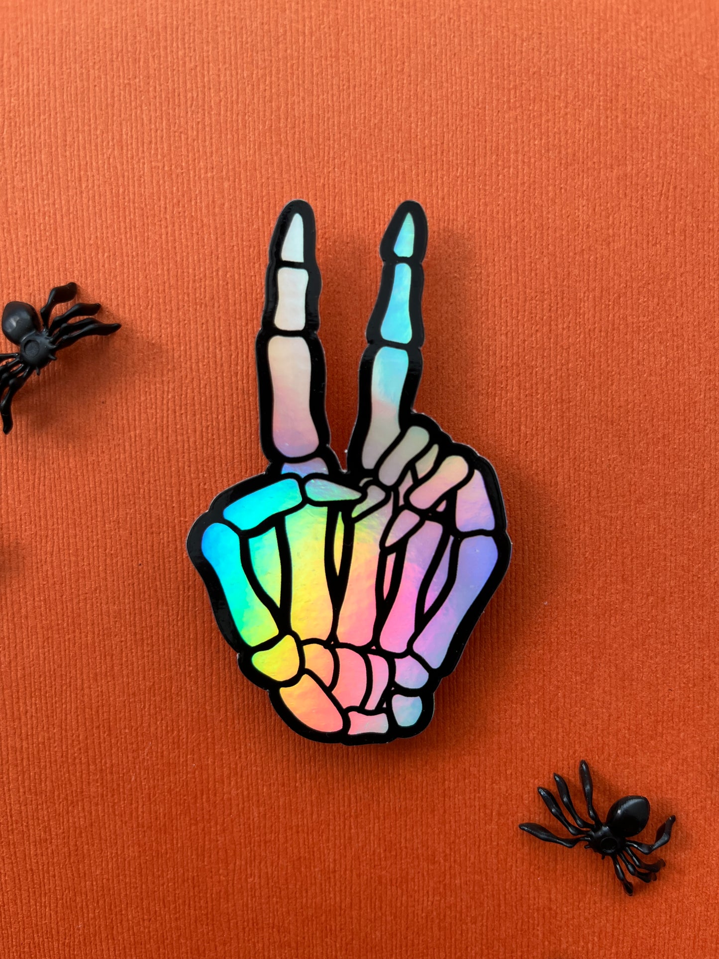 Skeleton Peace Sign Sticker