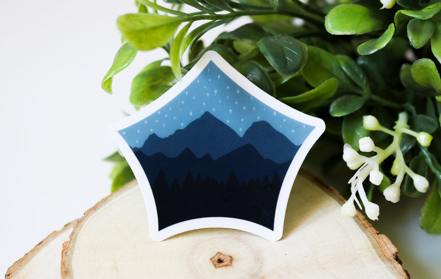 Mountain Scene Sticker