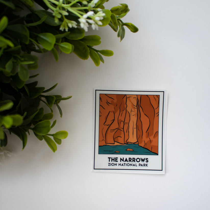 The Narrows Snapshot | Zion National Park Clear Sticker – Riley Funk ...