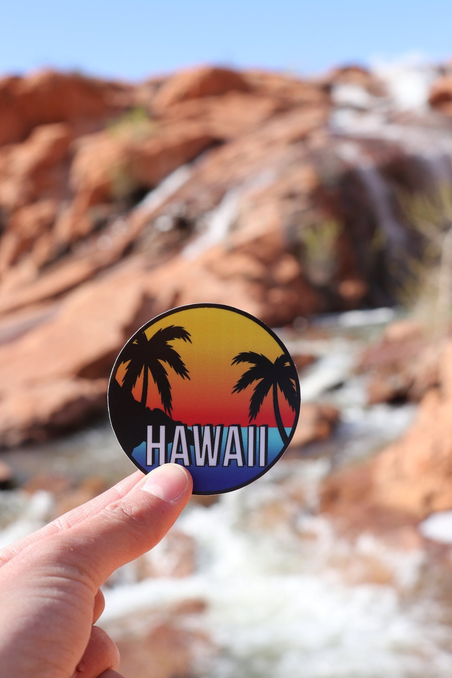 Rainbow Palm Tree Sticker